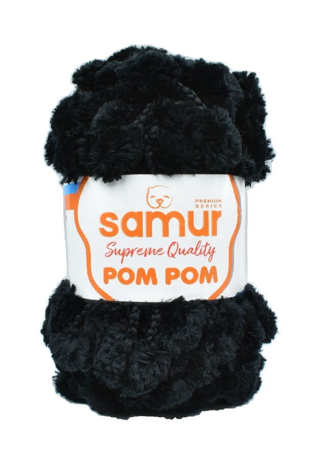 SAMUR,POMPOM 1235 SİYAH - SAMUR