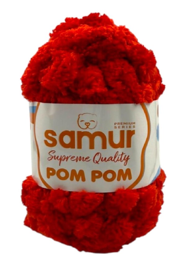 SAMUR,POMPOM 1219 KIRMIZI - SAMUR