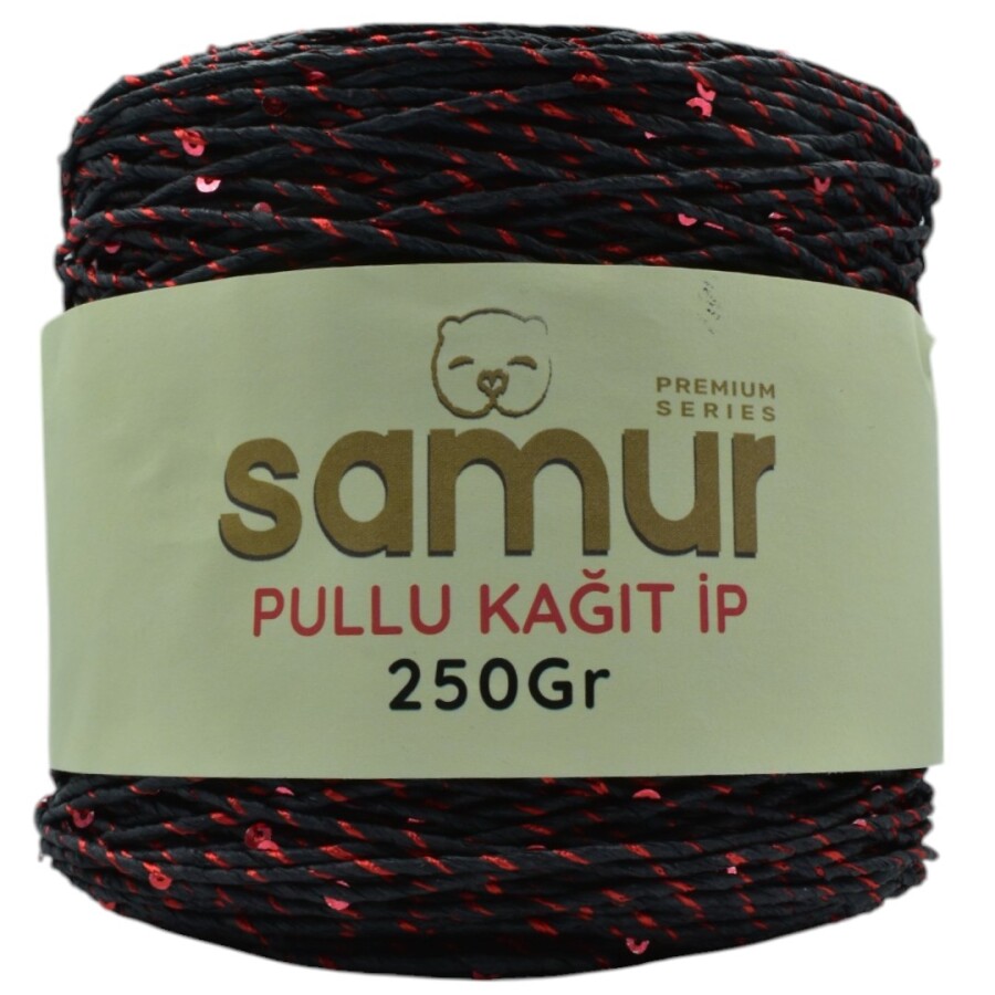 SAMUR,PULLU KAĞIT İP EBRULİ SİYAH - 1