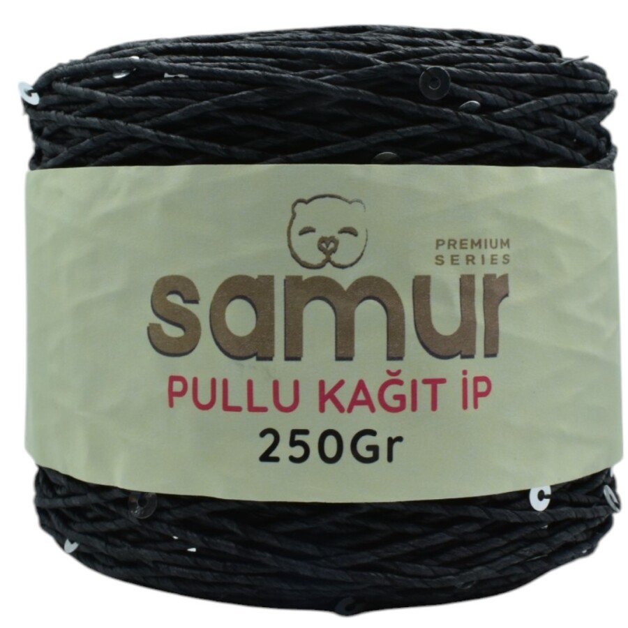 SAMUR,PULLU KAĞIT İP SİYAH - SAMUR