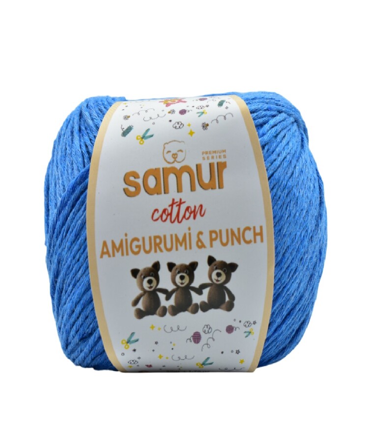 SAMUR,PANÇ & AMİGURUMİ 16 SAKS MAVİ - SAMUR