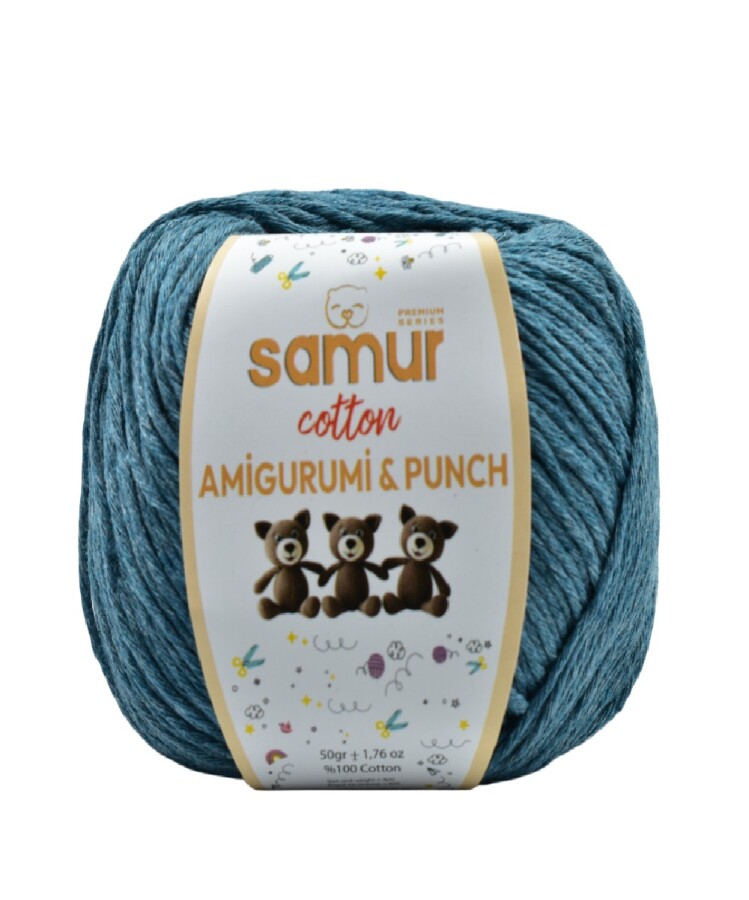 SAMUR,PANÇ & AMİGURUMİ 17 PETROL MAVİ - SAMUR