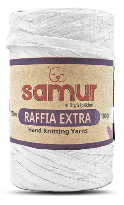 SAMUR,RAFFİA EXTRA 01 BEYAZ - SAMUR