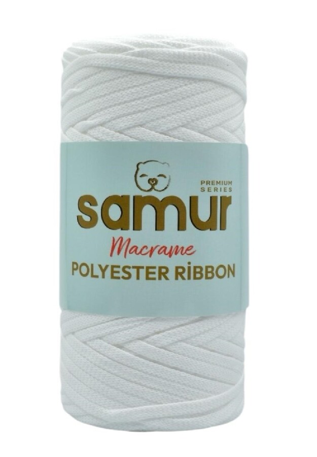 SAMUR,RİBBON POLYESTER MAKROME 0010 KARBEYAZ - SAMUR