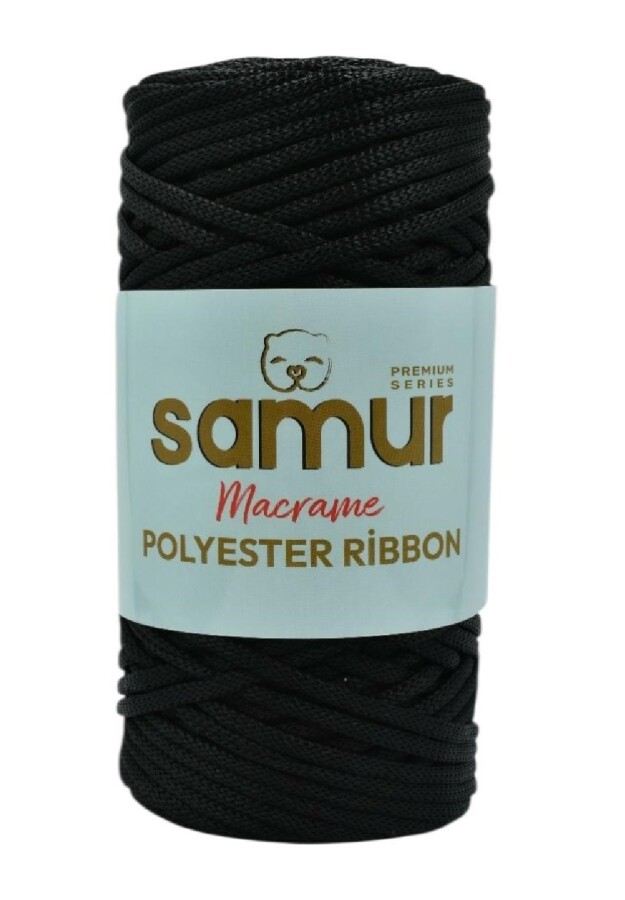 SAMUR,RİBBON POLYESTER MAKROME 0060 SİYAH - SAMUR