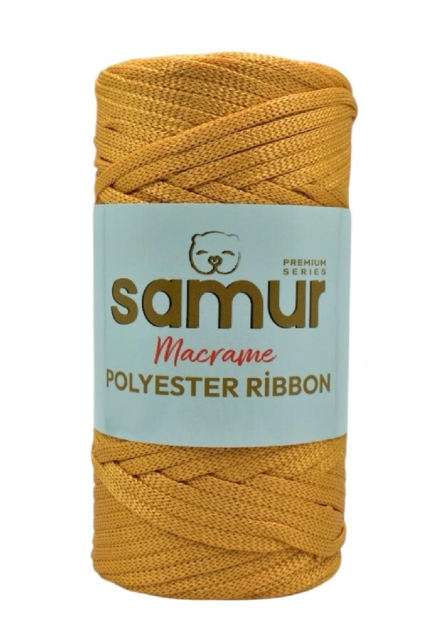 SAMUR,RİBBON POLYESTER MAKROME 0093 SARI - SAMUR