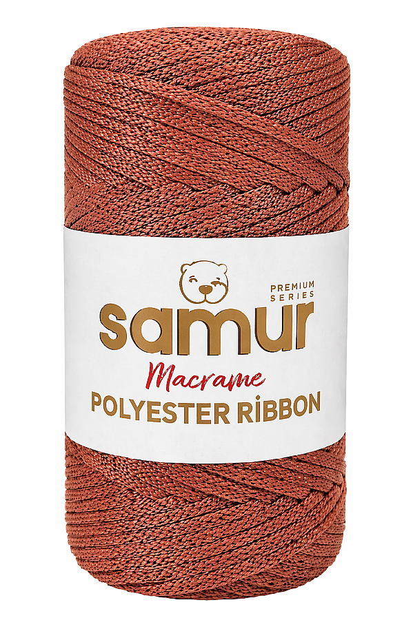 SAMUR,RİBBON POLYESTER MAKROME 0118 KİREMİT - SAMUR
