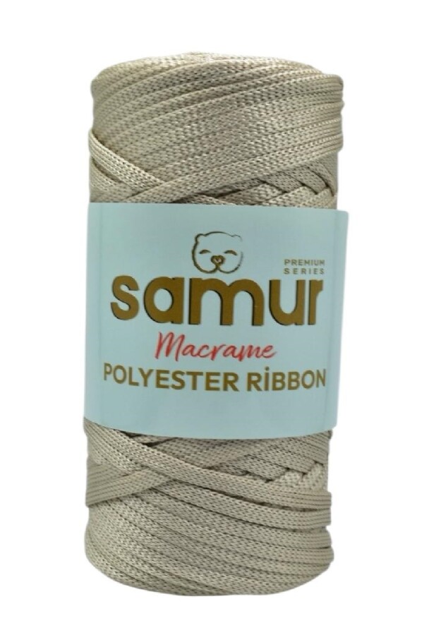 SAMUR,RİBBON POLYESTER MAKROME 0227 VİZON - SAMUR