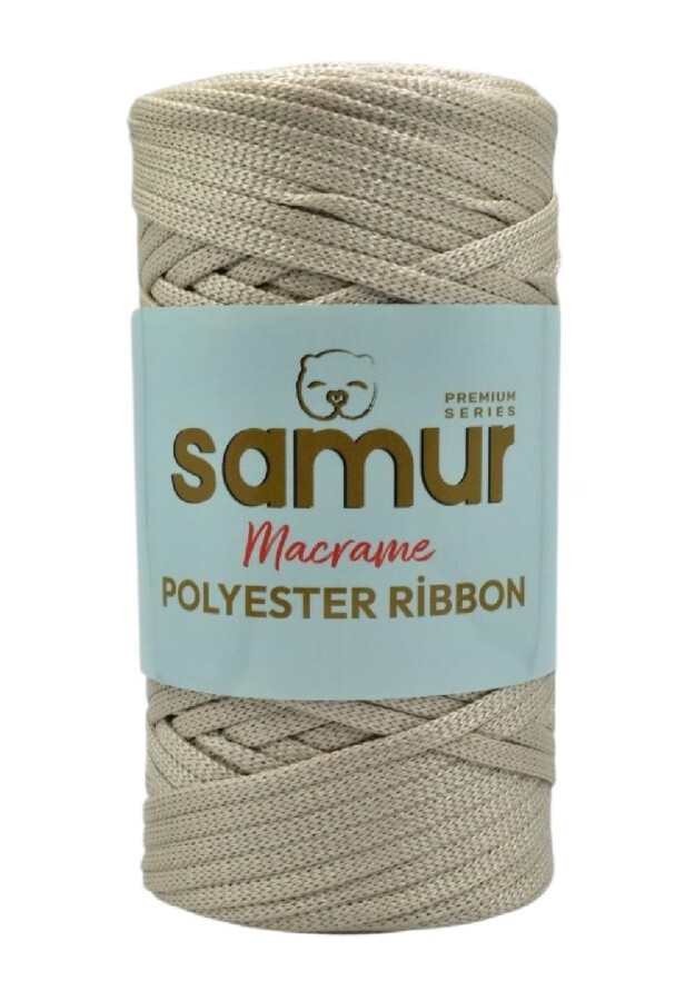 SAMUR,RİBBON POLYESTER MAKROME 0260 BEJ - SAMUR
