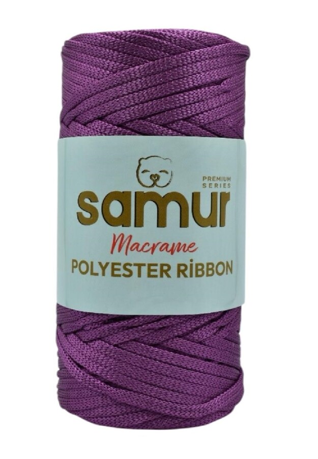 SAMUR,RİBBON POLYESTER MAKROME 1532 MÜRDÜM - SAMUR