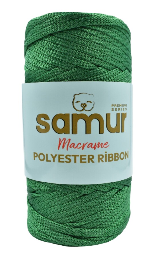 SAMUR,RİBBON POLYESTER MAKROME 2745 YEŞİL - SAMUR