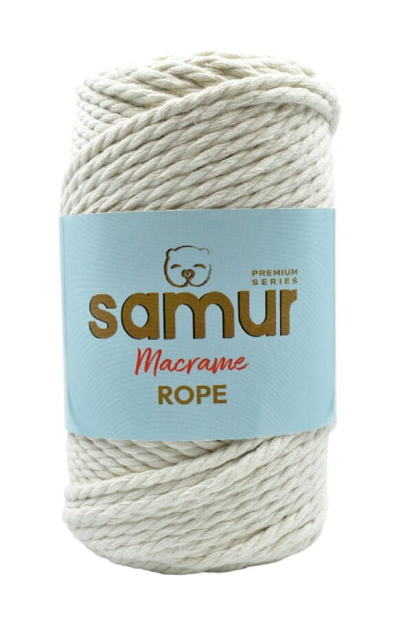 SAMUR,ROPE 3 BÜKÜM MAKROME 00 AÇIK KREM - SAMUR