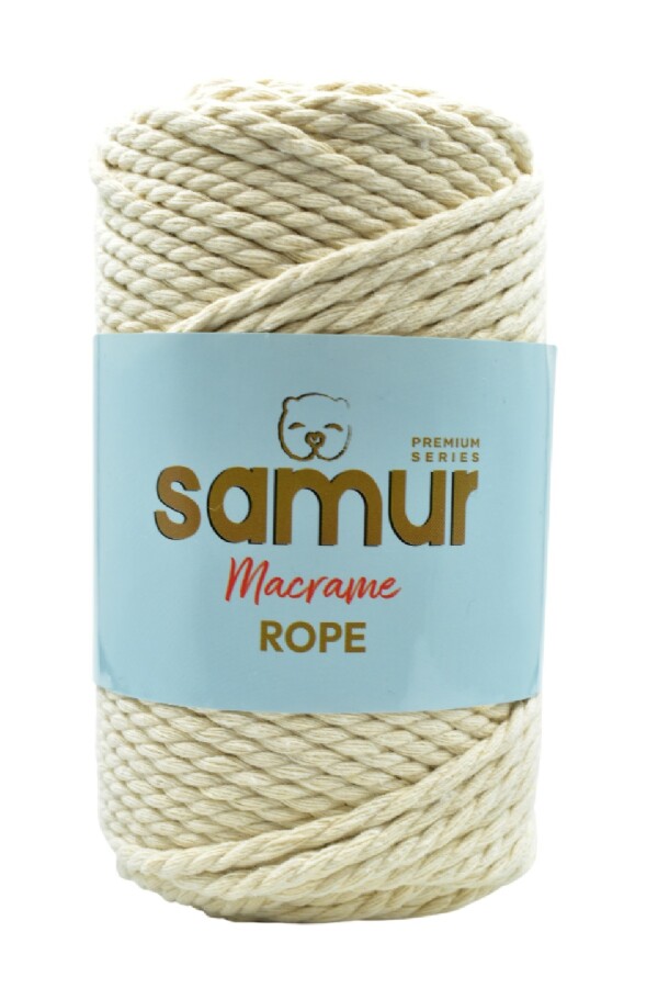 SAMUR,ROPE 3 BÜKÜM MAKROME 01 EKRU - SAMUR