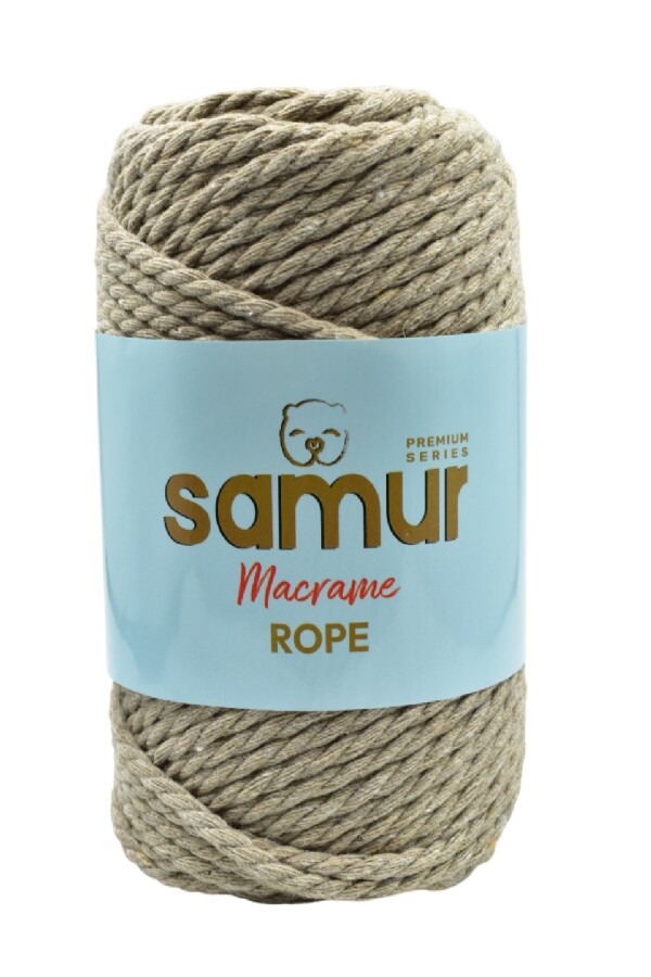 SAMUR,ROPE 3 BÜKÜM MAKROME 04 KOYU BEJ - SAMUR