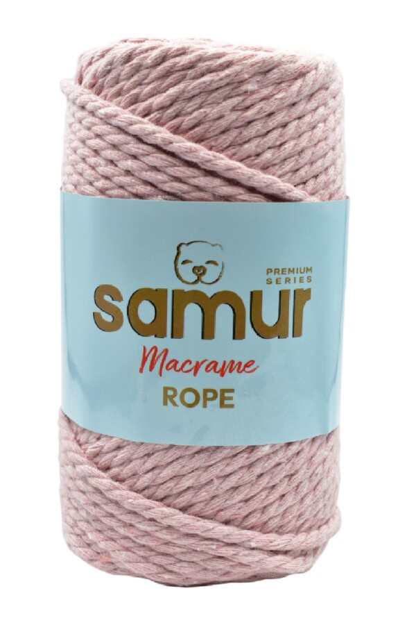 SAMUR,ROPE 3 BÜKÜM MAKROME 07 PEMBE - SAMUR
