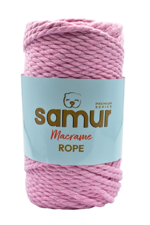 SAMUR,ROPE 3 BÜKÜM MAKROME 08 ŞEKER PEMBE - SAMUR