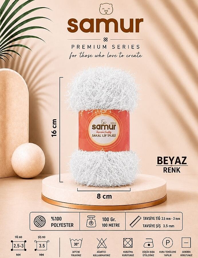 SAMUR,SERT LİF İPİ 401 BEYAZ - SAMUR