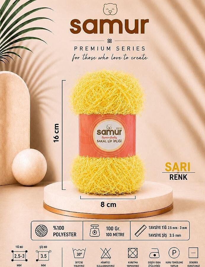SAMUR,SERT LİF İPİ 403 SARI - SAMUR