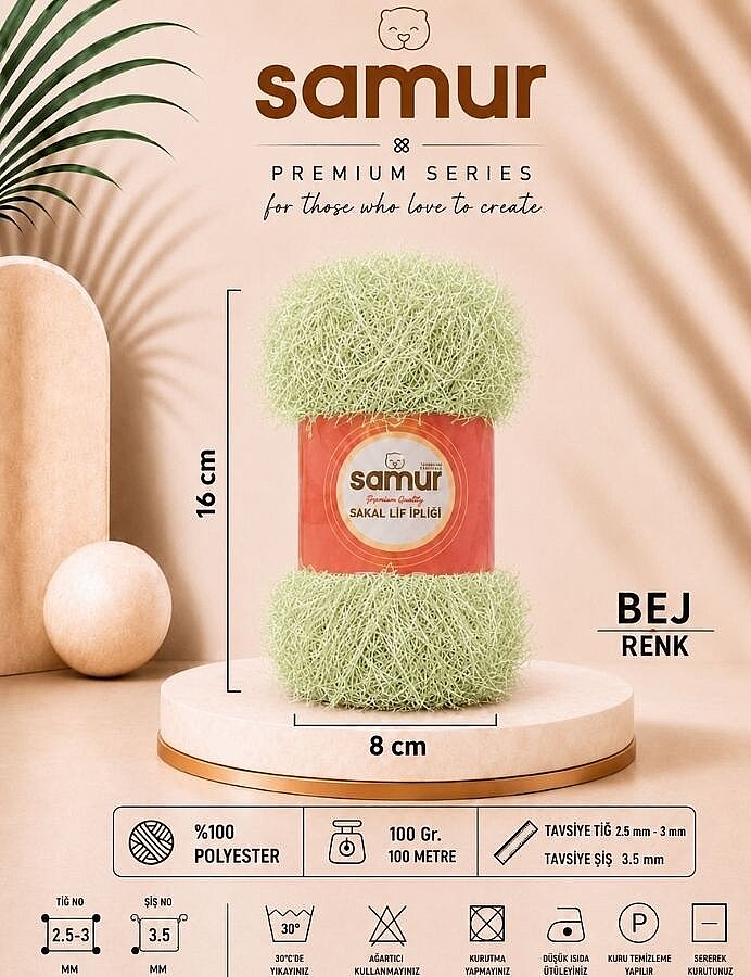 SAMUR,SERT LİF İPİ 405 BEJ - SAMUR
