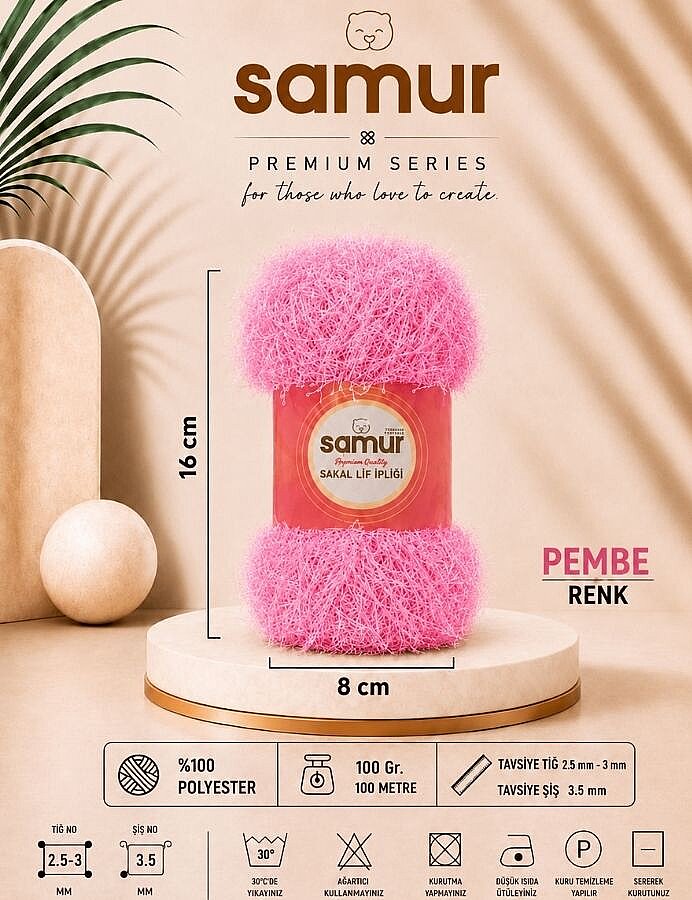 SAMUR,SERT LİF İPİ 406 PEMBE - SAMUR