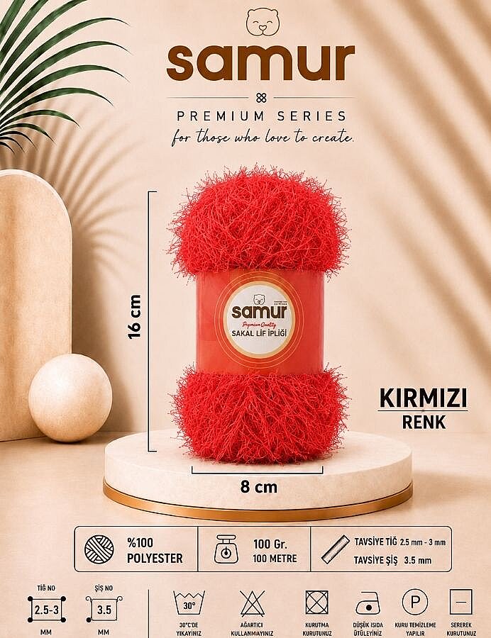 SAMUR,SERT LİF İPİ 408 KIRMIZI - SAMUR