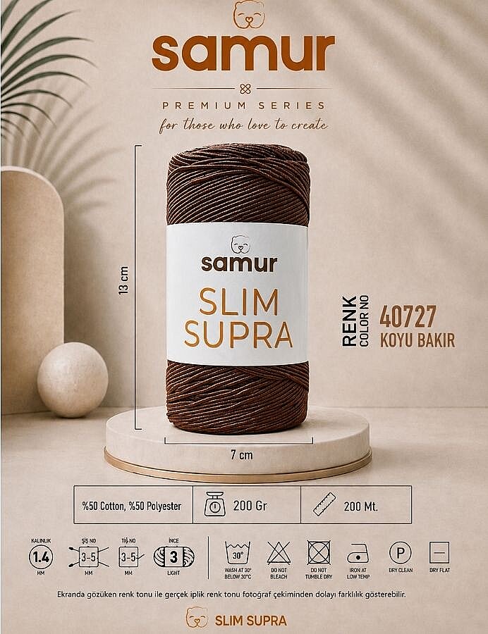 SAMUR,SLIM SUPRA 40727 KOYU BAKIR - 1