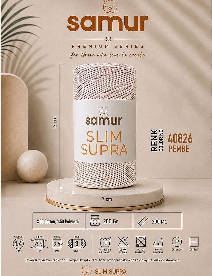 SAMUR,SLIM SUPRA 40826 PEMBE - 1