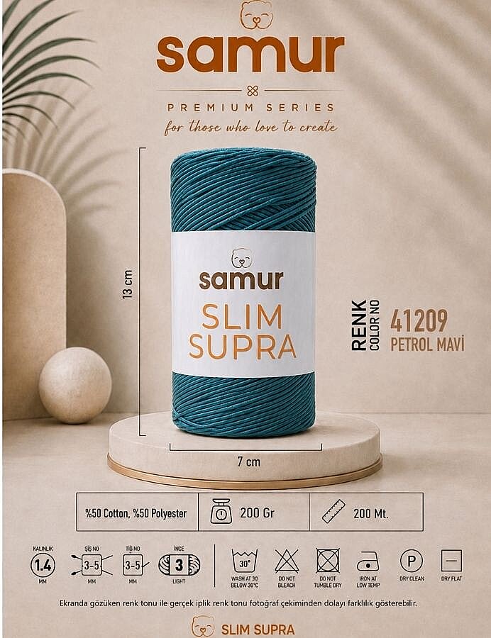 SAMUR,SLIM SUPRA 41209 PETROL MAVİ - 1