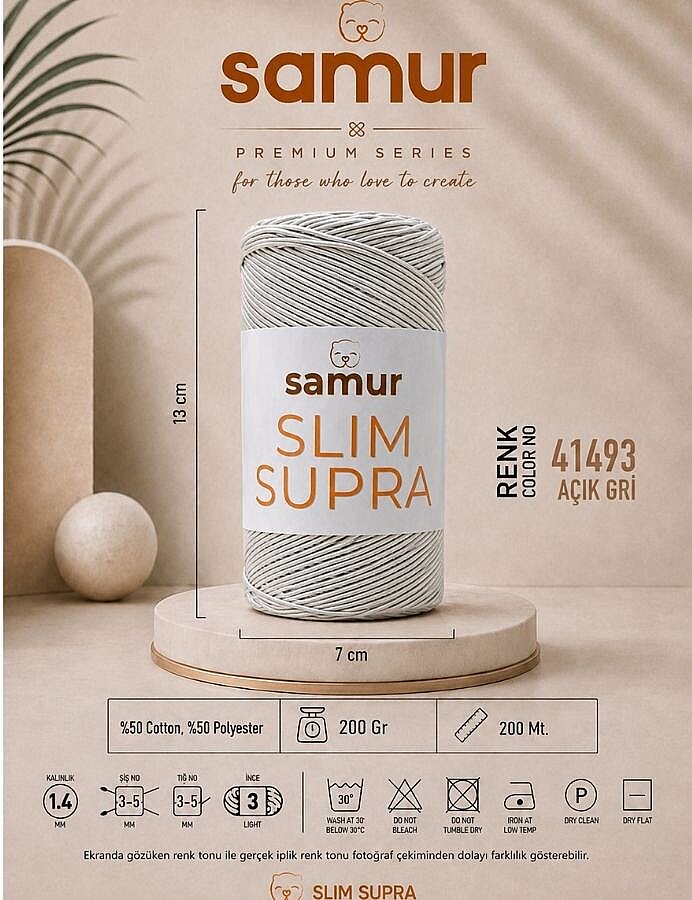 SAMUR,SLIM SUPRA 41493 AÇIK GRİ - 
