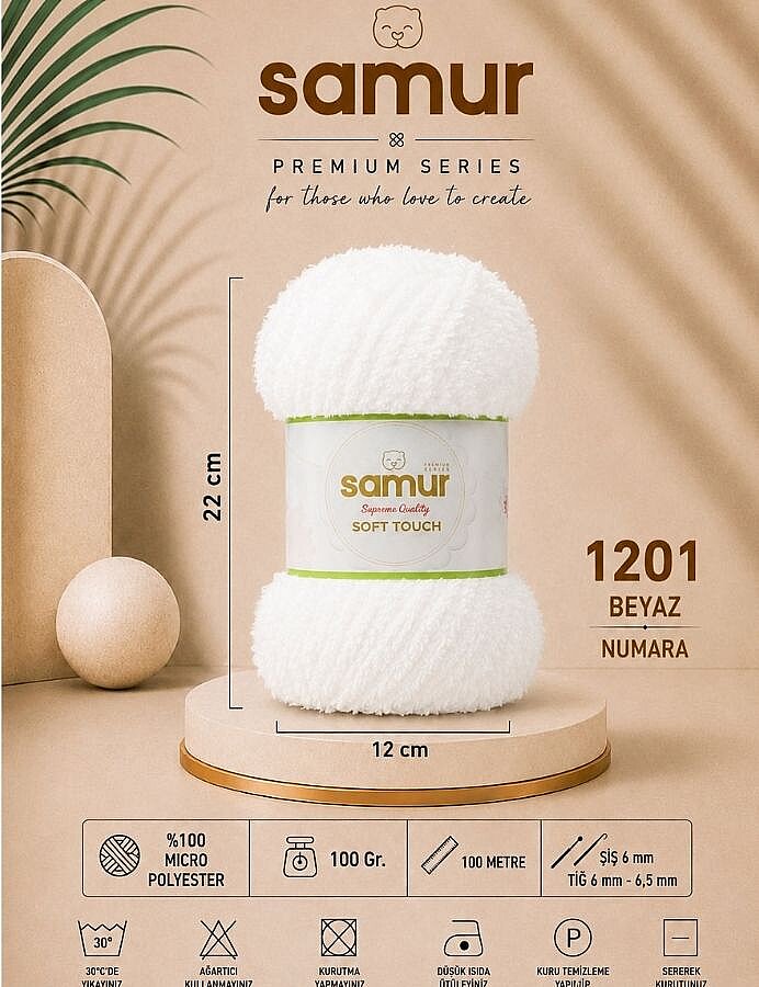 SAMUR,SOFT TOUCH 1201 BEYAZ - SAMUR