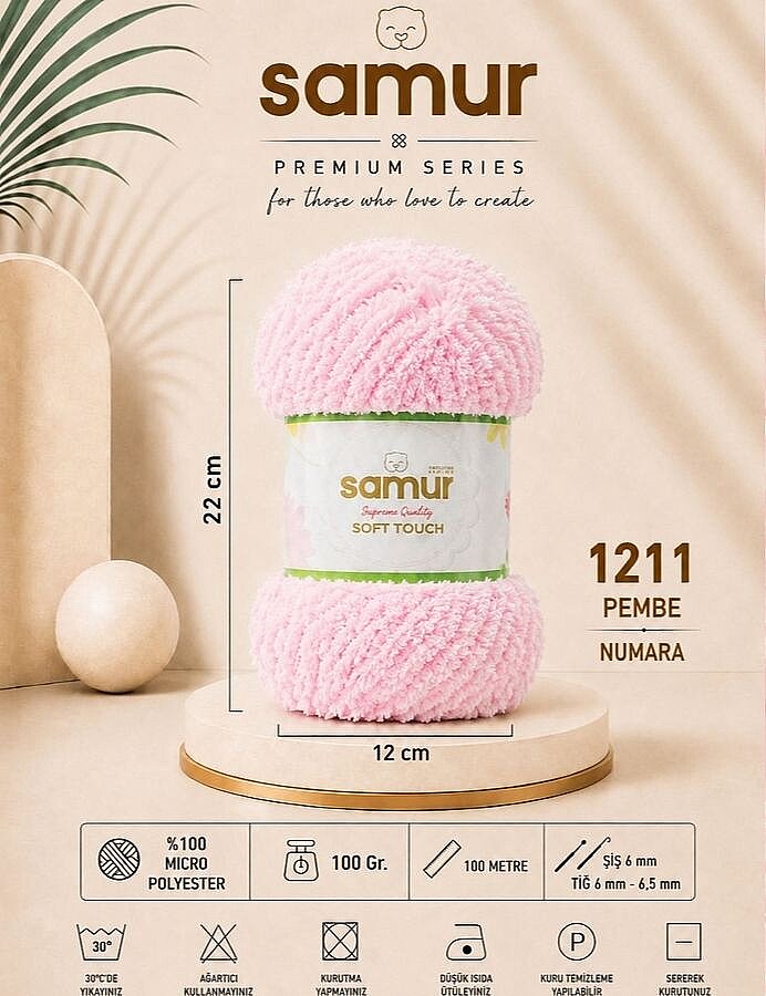 SAMUR,SOFT TOUCH 1211 PEMBE - SAMUR