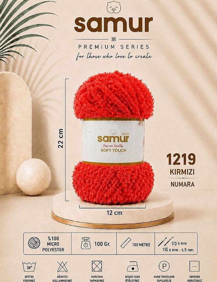 SAMUR,SOFT TOUCH 1219 KIRMIZI - SAMUR