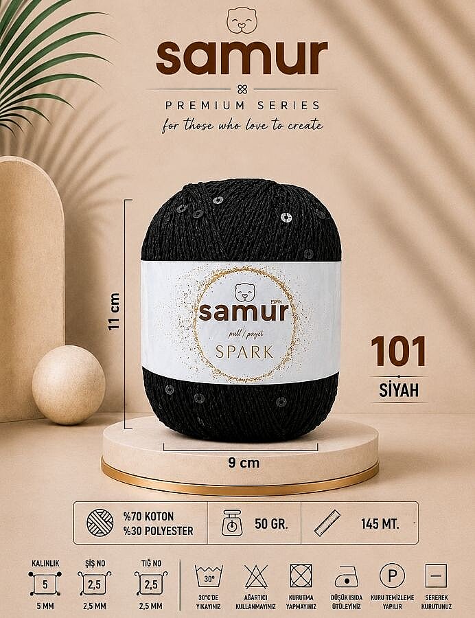 SAMUR,SPARK 101 SİYAH - SAMUR