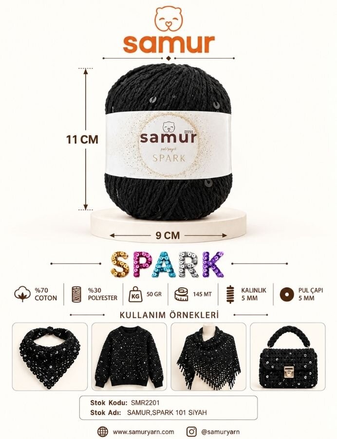 SAMUR,SPARK 101 SİYAH - SAMUR