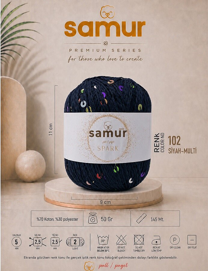 SAMUR,SPARK 102 SİYAH-MULTİ - SAMUR