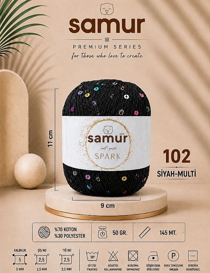 SAMUR,SPARK 102 SİYAH-MULTİ - SAMUR