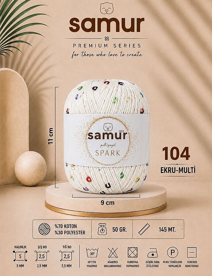 SAMUR,SPARK 104 EKRU-MULTİ - SAMUR
