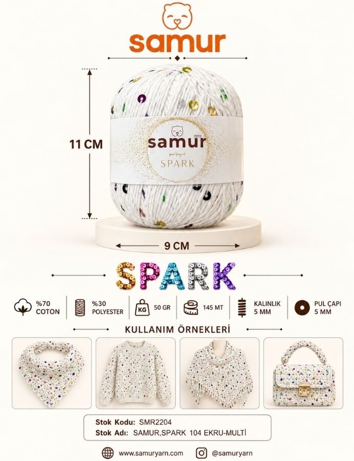 SAMUR,SPARK 104 EKRU-MULTİ - SAMUR