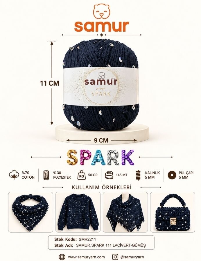 SAMUR,SPARK 111 LACİVERT-GÜMÜŞ - SAMUR