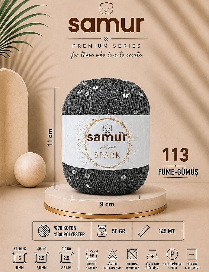 SAMUR,SPARK 113 FÜME-GÜMÜŞ - SAMUR
