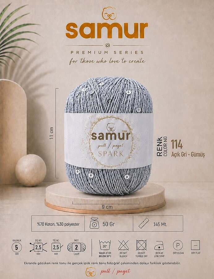SAMUR,SPARK 114 AÇIK GRİ-GÜMÜŞ - SAMUR