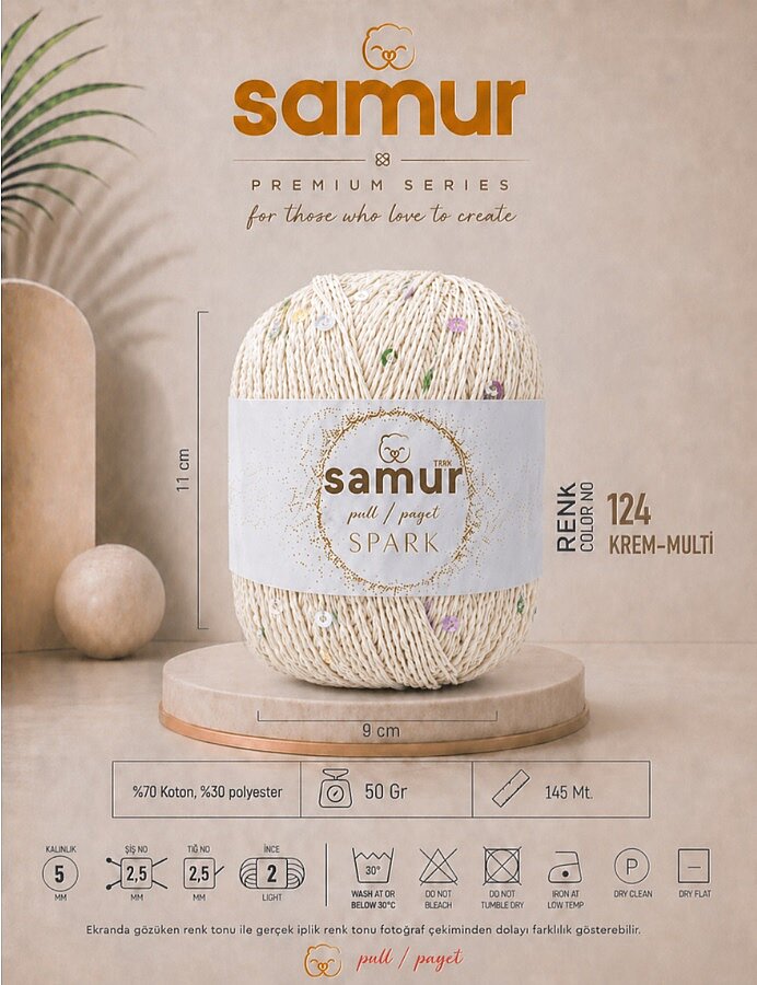 SAMUR,SPARK 124 KREM-MULTİ - SAMUR