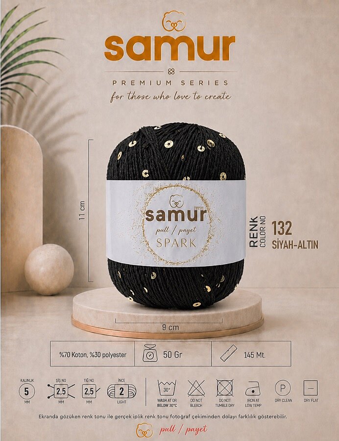 SAMUR,SPARK 132 SİYAH-ALTIN - 