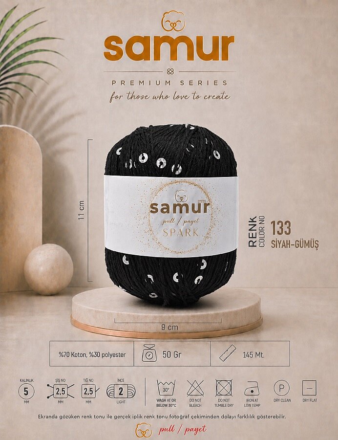 SAMUR,SPARK 133 SİYAH-GÜMÜŞ - 1