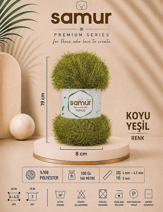 SAMUR,YUMOŞ 10 KOYU YEŞİL - SAMUR