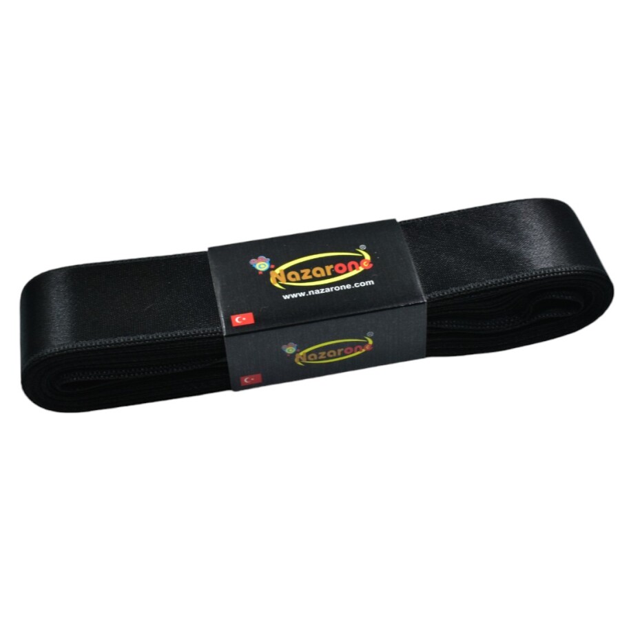 NAZARONE,03 CM SATEN KURDELA SİYAH NO:09 - NAZARONE