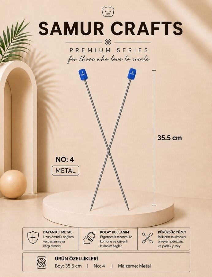 NAZARONE,35 CM TİTANYUM ŞİŞ NO:04 - NAZARONE