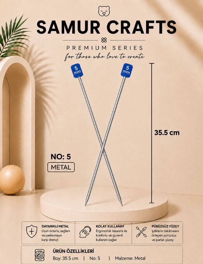 NAZARONE,35 CM TİTANYUM ŞİŞ NO:05 - NAZARONE
