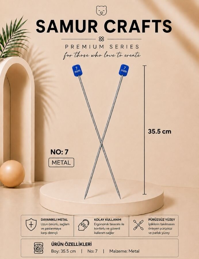 NAZARONE,35 CM TİTANYUM ŞİŞ NO:07 - NAZARONE