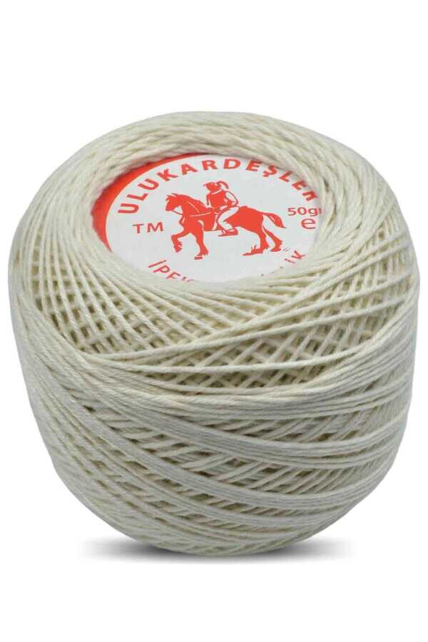 ULUKARDEŞLER,50 GR MERSERİZE PANÇ İPİ 02 KIRIK BEYAZ - ULU KARDEŞLER